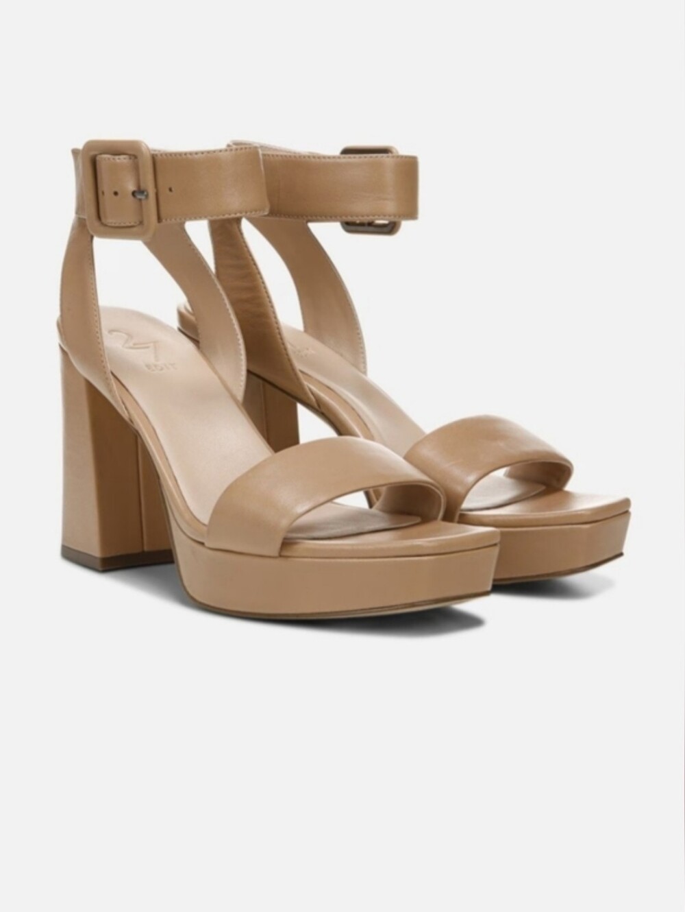 🆕 NATURALIZER 27 Edit Jaselle Platform High Heel Sandal Sz 9 Tan